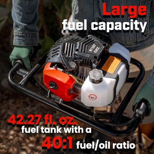 image for XtremePowerUS 52CC 2-Stroke Gas Powered Earth Auger, Post Hole Digger 