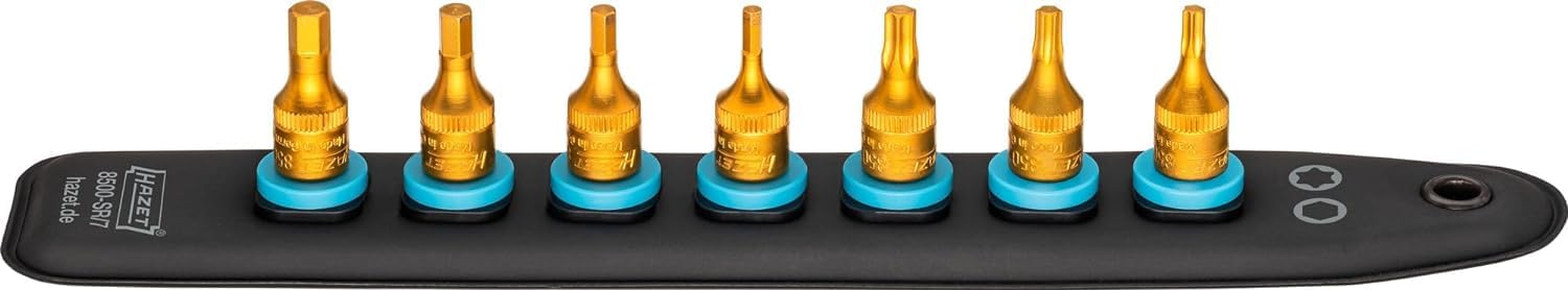 HAZET - SmartRail 1/4" 8500-SR/7 I Soporte de plástico para 7 vasos I magnético, antideslizante, fácil manejo I Accionamiento: cuadrado 6,3 mm (1/4 pulgada) I Fabricado en Alemania