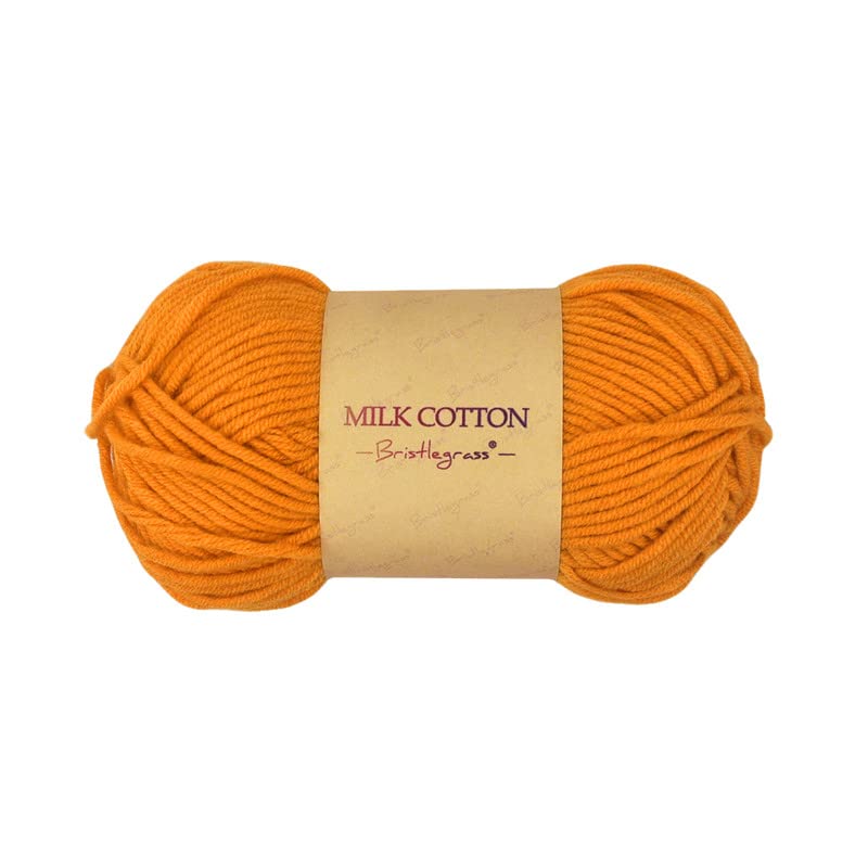 Bristlegrass Tangerine Yarn for Knitting Simply Soft Off Crochet Yarn Acrylic -Knitting/Crochet- Sweater Scarf Fabric Needlework Craft- Fluffy Yarn for Crocheting-1.76Oz,115 Yds