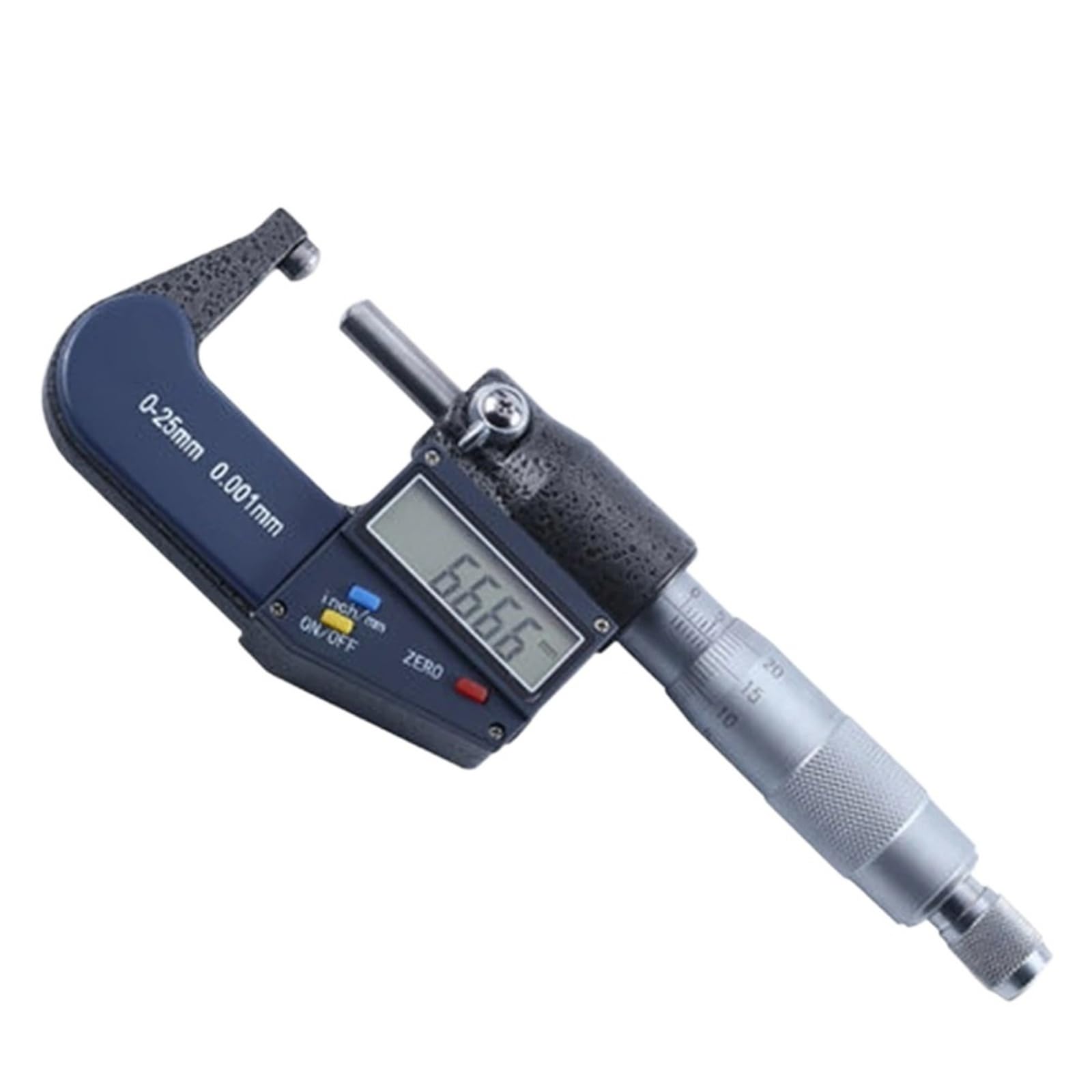 Mikrometr cyfrowy 0-25 mm z płaską głowicą i podwójnym grotem, 60 stopni i 30 stopni Niski błąd(Round)