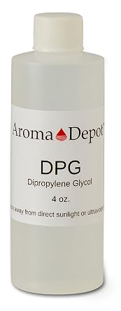 DPG 4 oz. Dipropylene Glycol for Incense Making, Fragrance Cutting Oil, Soapmaking, Reed Diffuser, Scent Retention Perfume, and Body Oils. Natural Thickener, Stabilizer. 100% Pure Non-GMO Low Odor