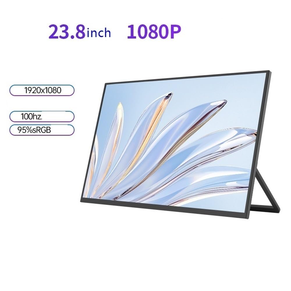 Monitor portatile con schermo esteso HD 1920 * 1080P da 23,8 pollici Monitor per Smart Working