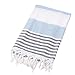 Produktbild Lazzboy Türkisches Baumwollbad Beach Spa Sauna Yoga Fransen Jacquard Handtuch Hamamtuch Pestemal Baumwoll-saunatuch, Strand-Tuch Mit Fransen, Dünn, Saugstark(D,Ca 100X180CM)