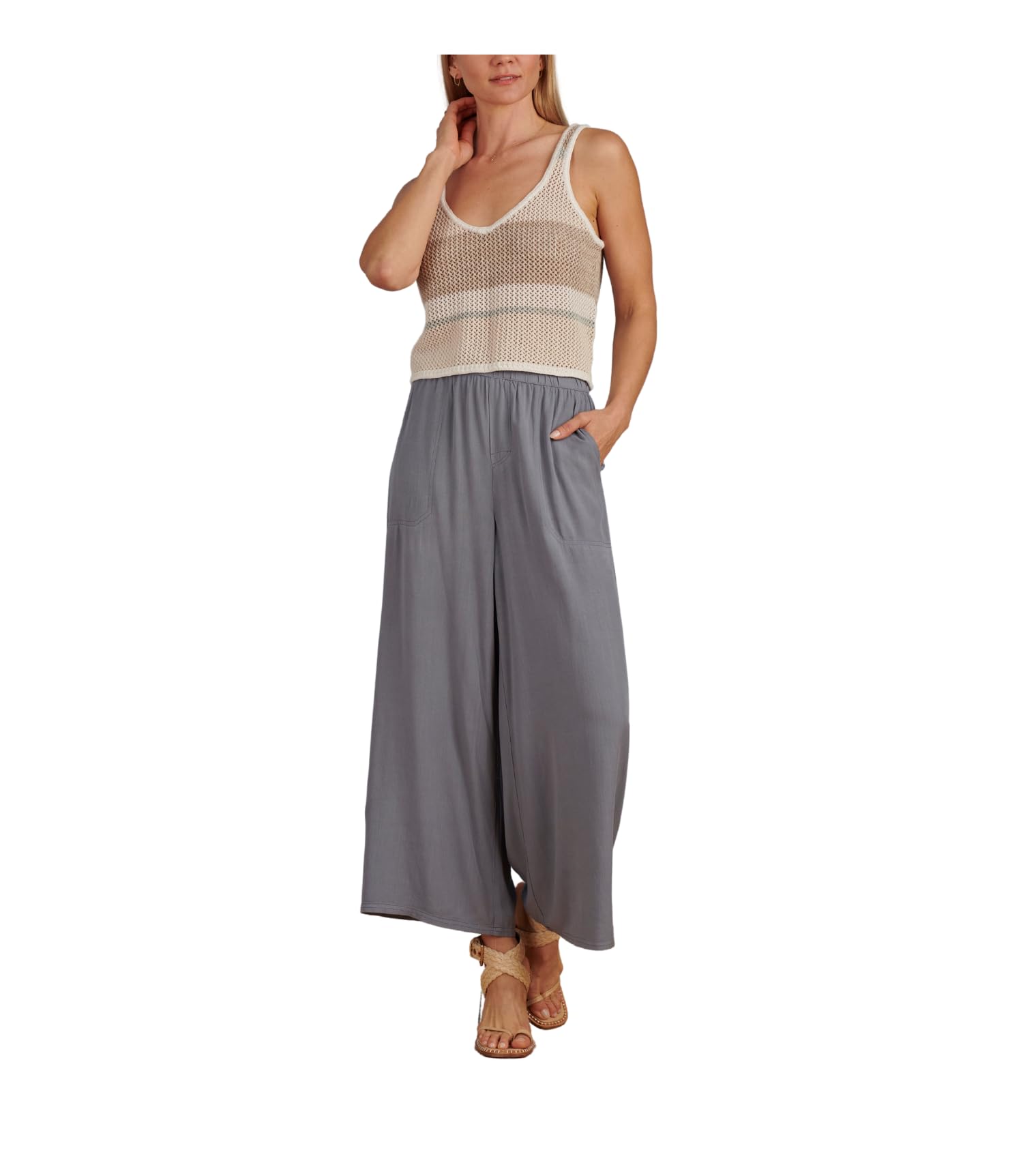 Splendid Angie Crop Palazzo Pant Pantalones para Mujer