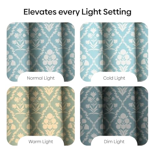 Image of haus & kinder Digital Printed Cotton Window Curtains 5 Feet Long Pack of 2 Window Curtains, 5 Feet Curtains for Window (Heritage Hues, Teal 130x152 CM)
