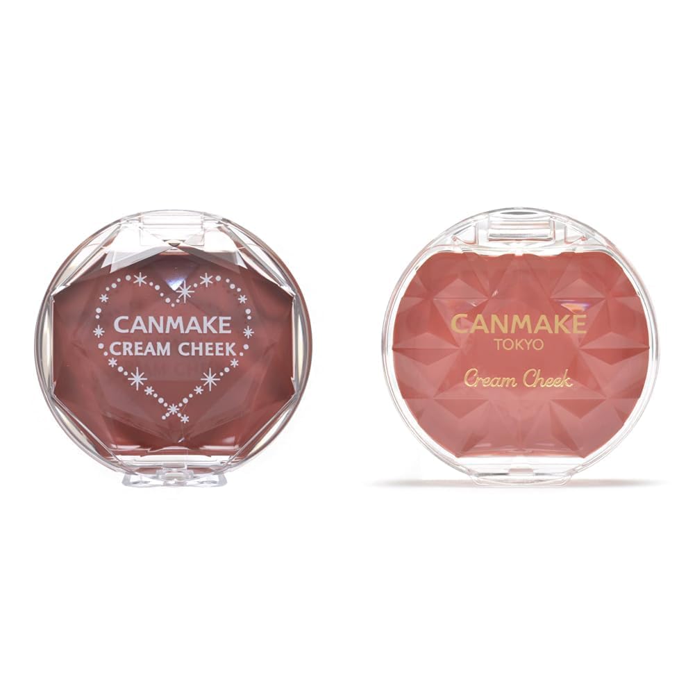 Canmake Cream Cheek 16, Almond Terracotta, 0.08 oz (2.2 g) + 21 Tangerine Tea : Beauty
