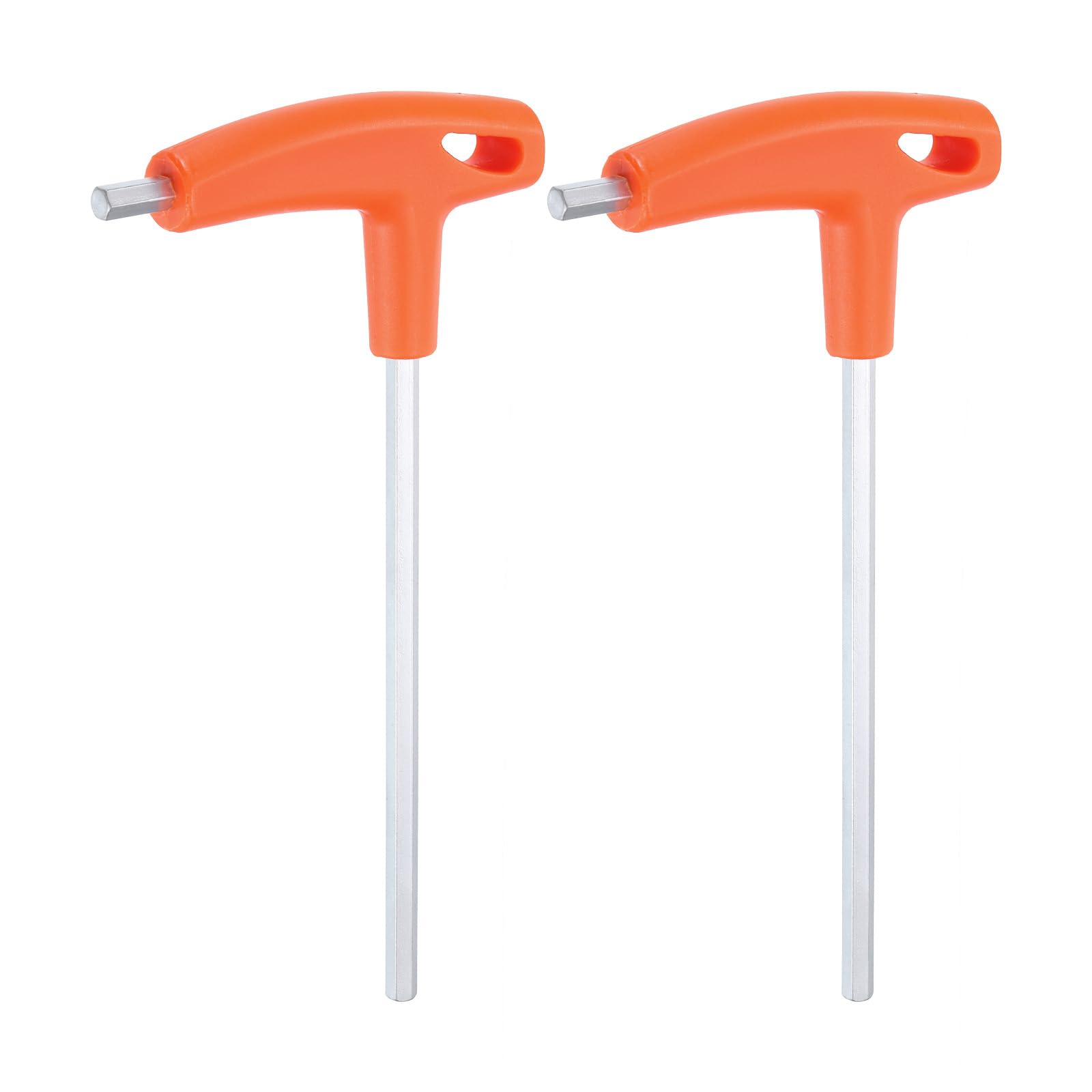 HARFINGTON 2pcs T-Handle Hex Key Wrench 6mm Metric CR-V T-Key Inner Hexagon Wrenches Spanner Repair Tool for Automotive Household Maintenance, Orange