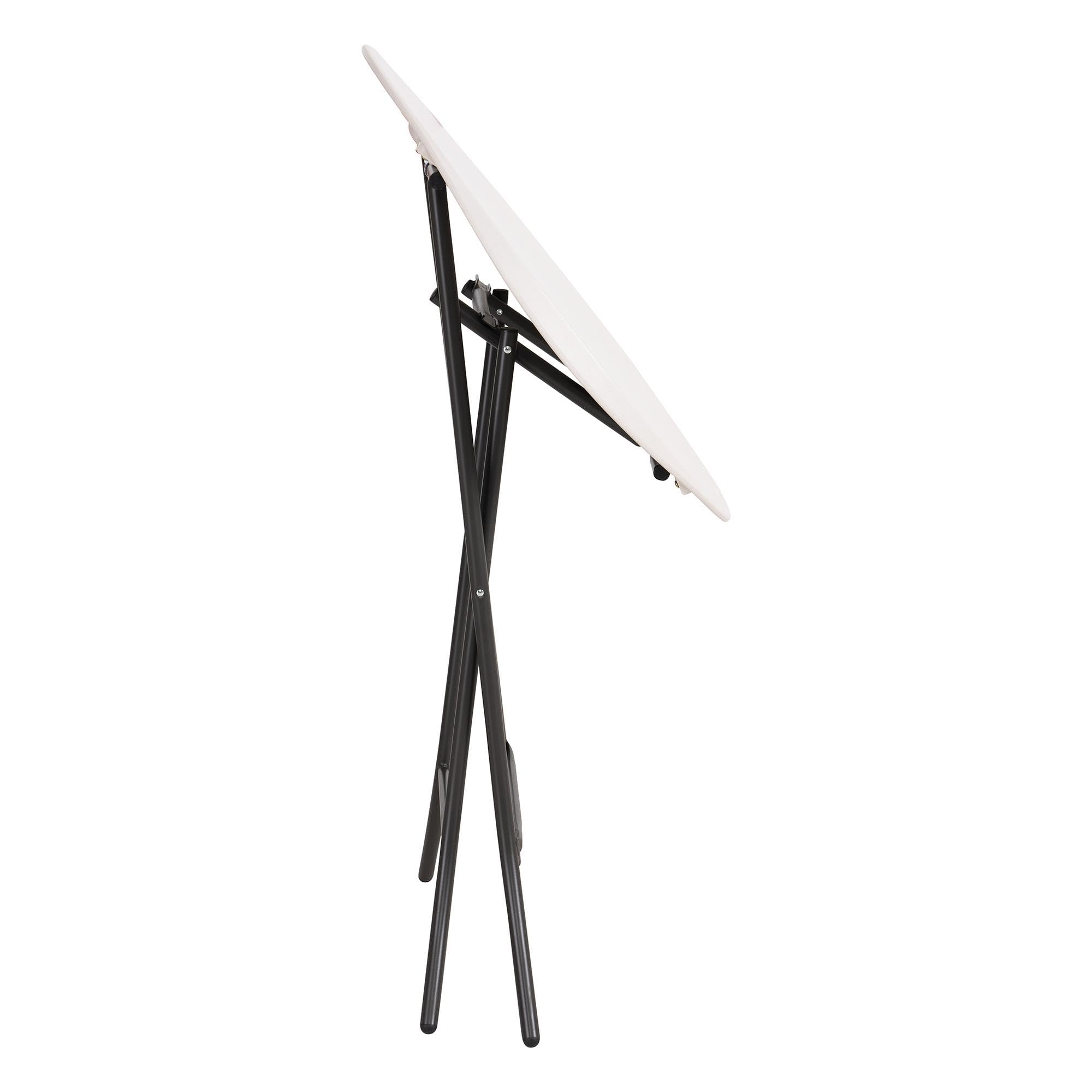 Lifetime 92120 - Mesa Plegable Redonda Alta | Mesa Redonda jardín, terraza, Patio, balcón | Medidas Ø84cm, Altura 110cm | Mesa Redonda Exterior Eventos, Mesa Catering Plegable | Muebles Lifetime