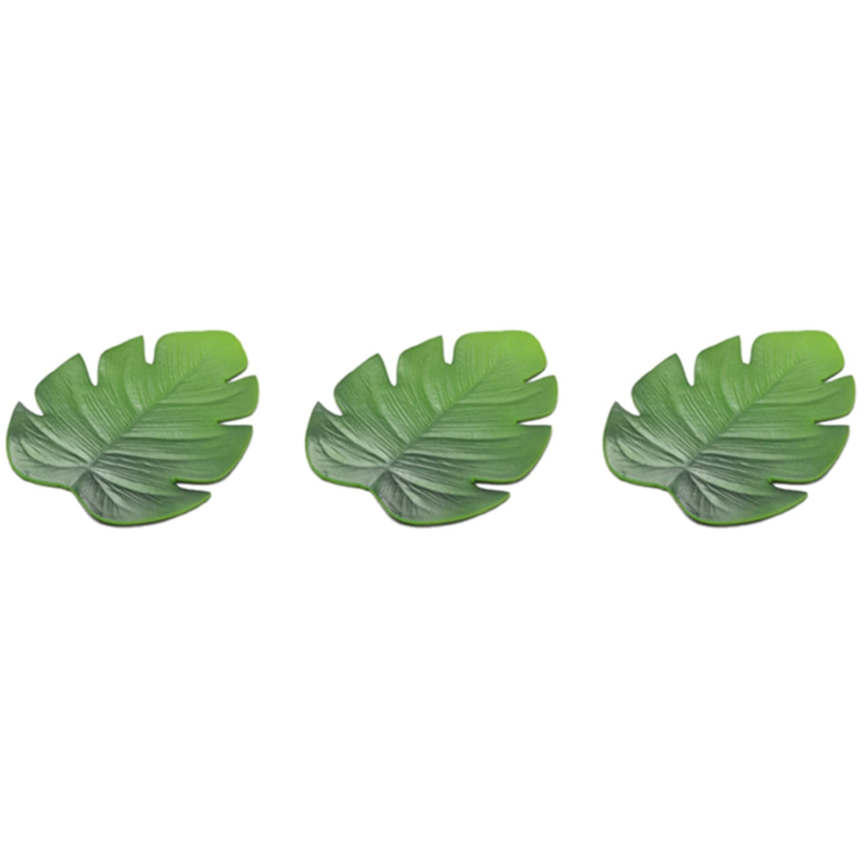 Hndhbfgrt 18Pc Tropical Artificial Palm Leaves EVA Coasters Cup Bowl Pad Mat Coffee Tea Cup Mats Drink Coasters Hawaii Theme Party