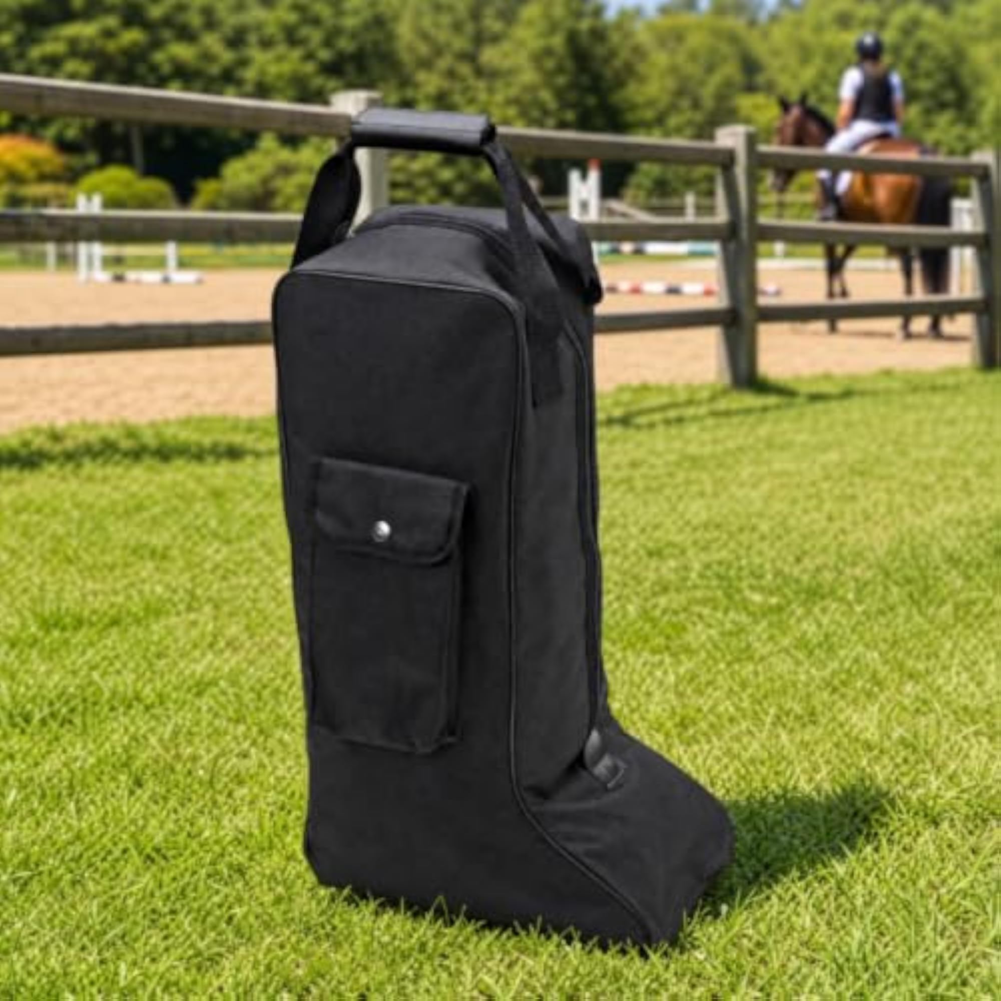 Tall Boot Storage Bag with Full-Zip and Outer Pocket