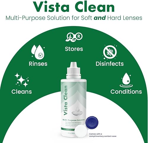 Miniatura 3 de Vista Clean Solución multiusos para lentes de contacto esclerales y permeables a los gases, incluye funda para lentes (3.4 fl oz)