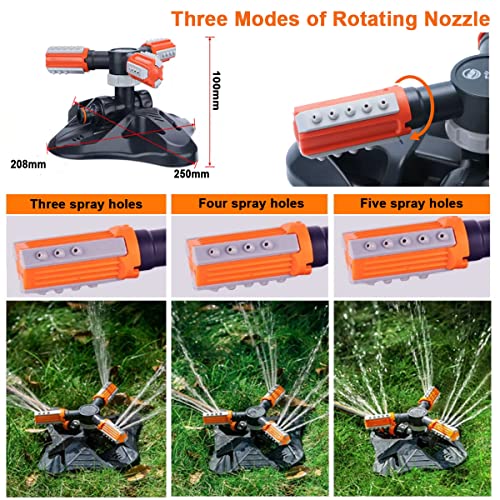 image for YQQZQ Lawn Garden Sprinkler,360Degree Rotating Garden Irrigation Syste
