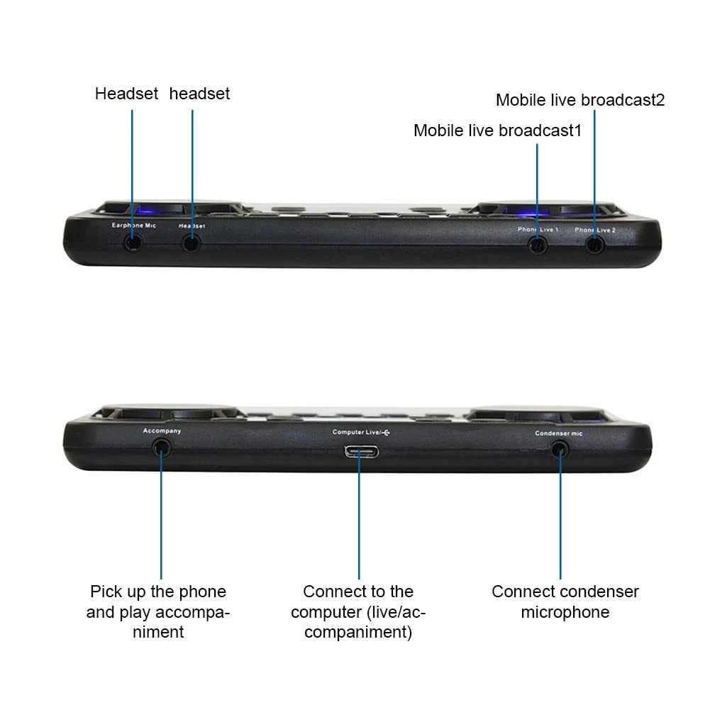 Carte Son Streaming 10 Effets sonores - Interface Audio 4.0 Compatible avec mixeur pour Studio de Musique DJ