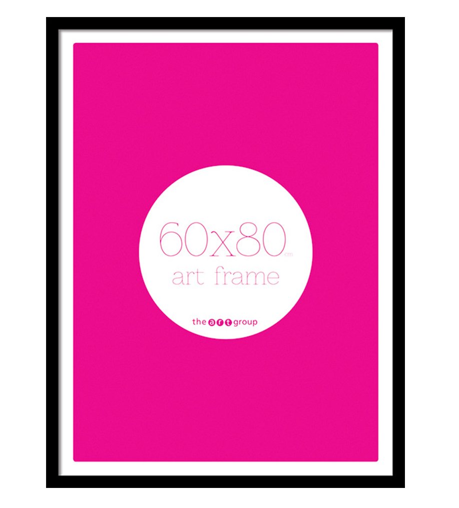 Pyramid Seattle Black Picture Frame To Hold Picture/Photo/Poster Size 60x80cm (24x31 approx) - Wood Frame