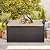 SUNCROWN 90 Gallon Outdoor Wicker Storage Bench with Cushion, Patio Deck Box with Seat, Rattan Storage Box for Garden, Porch, Balcony, Yard, Poolside, Brown