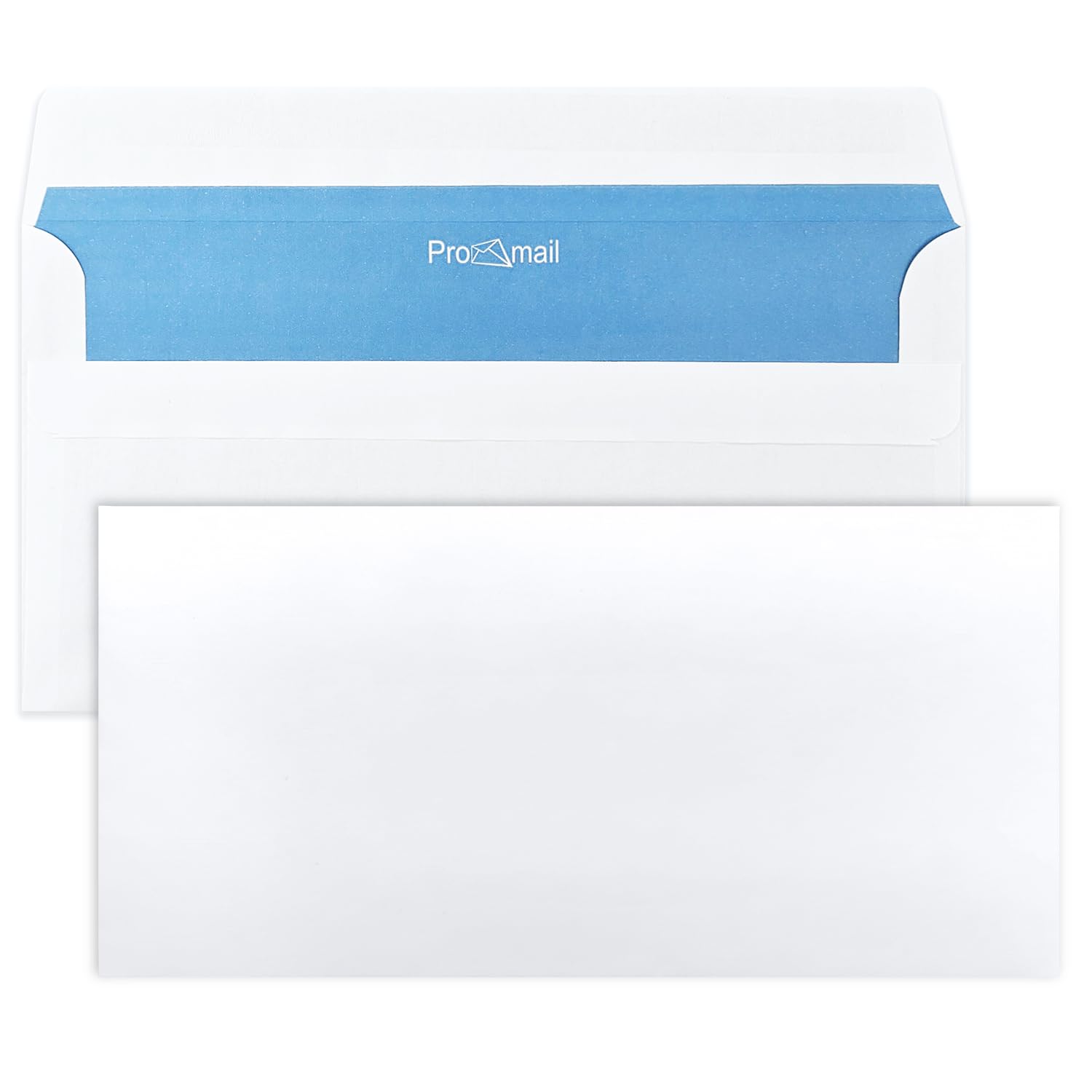 Netuno 100 buste lettera lunghe bianche formato americano DL 11x22 cm 80g Promail senza finestra