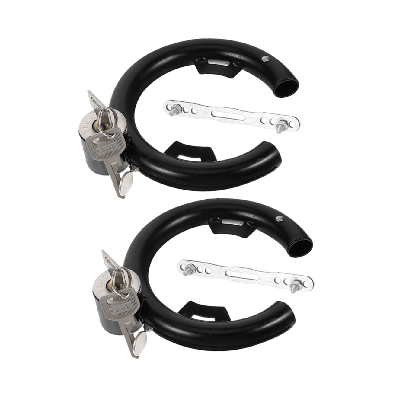 KOMBIUDA 2sets Portable Bike Lock Multi-Function Water-Resistant Cycling Lock for Mountain and Scooters Keyless Design Easy to Attach for Secure Locking Frames and Racks