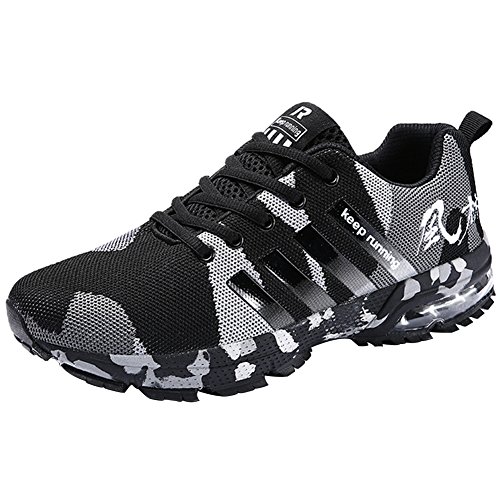 Wealsex Zapatos para Correr En Montaña Asfalto Aire Libre Deportes Zapatillas De Running para Hombre Cojín de Aire Camo Estilo Zapatos Casuales