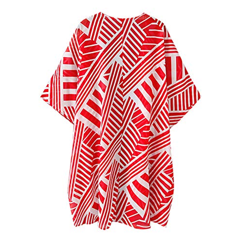 Imprimir Cardigan, Andoer Moda feminina verão listrado estampa cardigã manga curta fina casual boêmi