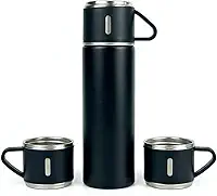 Conjunto Garrafa de Café Térmica Inox com 3 Xícaras 500ml