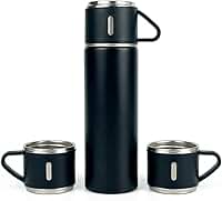 Conjunto Garrafa de Café Térmica Inox com 3 Xícaras 500ml