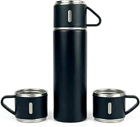 Conjunto Garrafa de Café Térmica Inox com 3 Xícaras 500ml