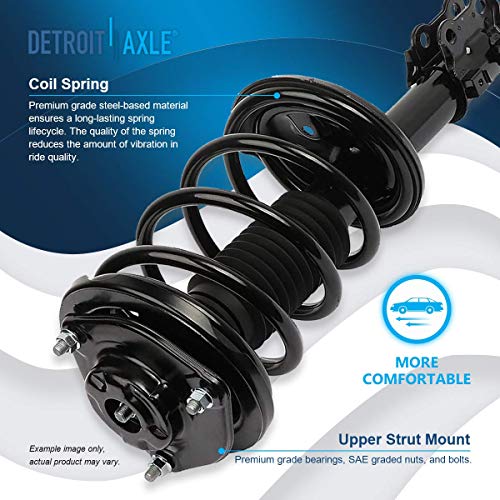 Image of Detroit Axle - 10pc Front End Suspension Kit for 2006-2010 Kia Optima 2007-2010 Magentis 2007-2011 Rondo, Struts Lower Control Arms Lower Ball Joints Sway Bars Outer Tie Rods Replacement Struts Shocks