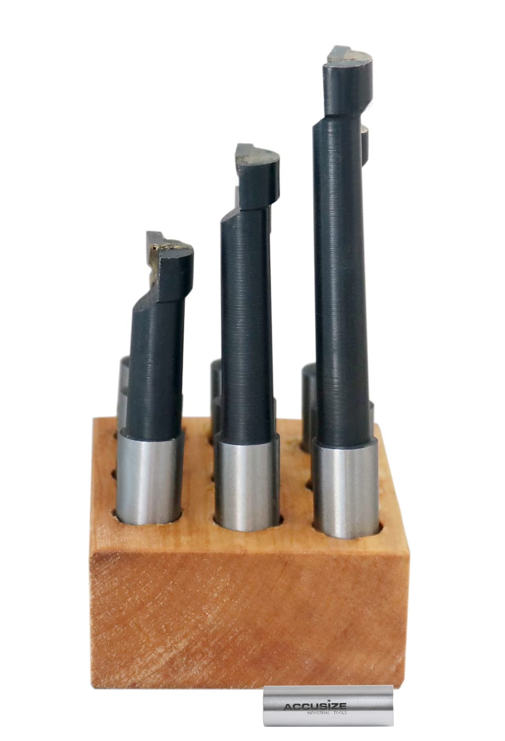 Accusize Carbide Boring Bar Set - 9 Pcs, 1/2 Inch -3