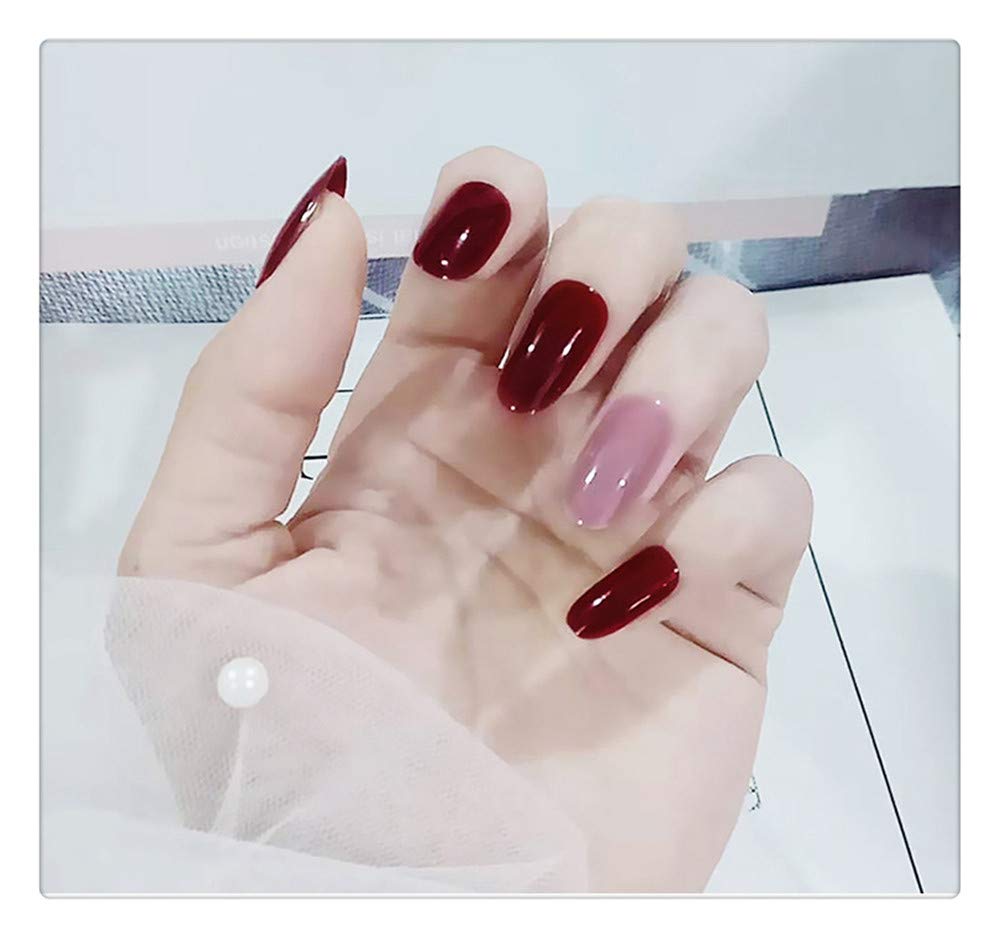 Uñas Postizas Color Puro Una Pieza Mezclar Y Combinar Color Saltar Longitud Cabeza Plana Redonda Parche De Uñas Postizas Arte De Uñas Acabado