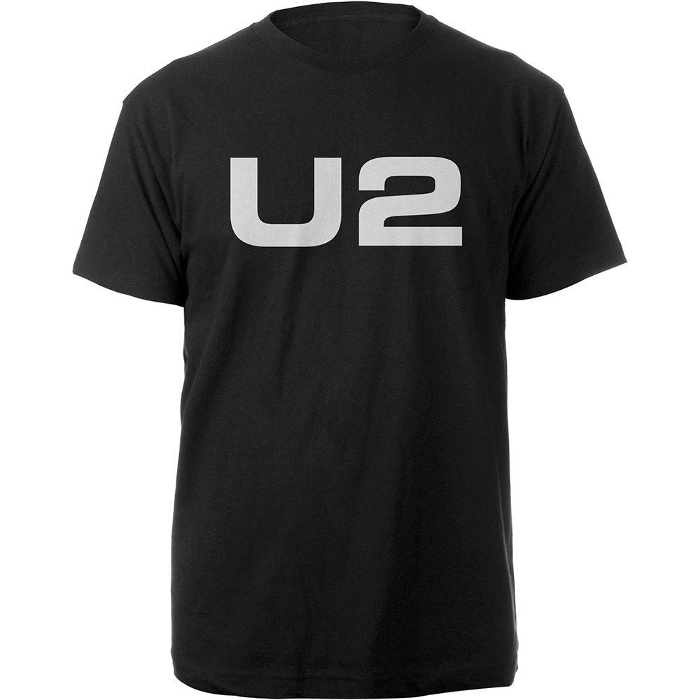 U2Men's White Logo T-Shirt Black