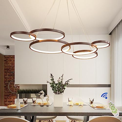 Luminaire suspendu LED 5 bagues pour illuminer votre grand salon de ferme