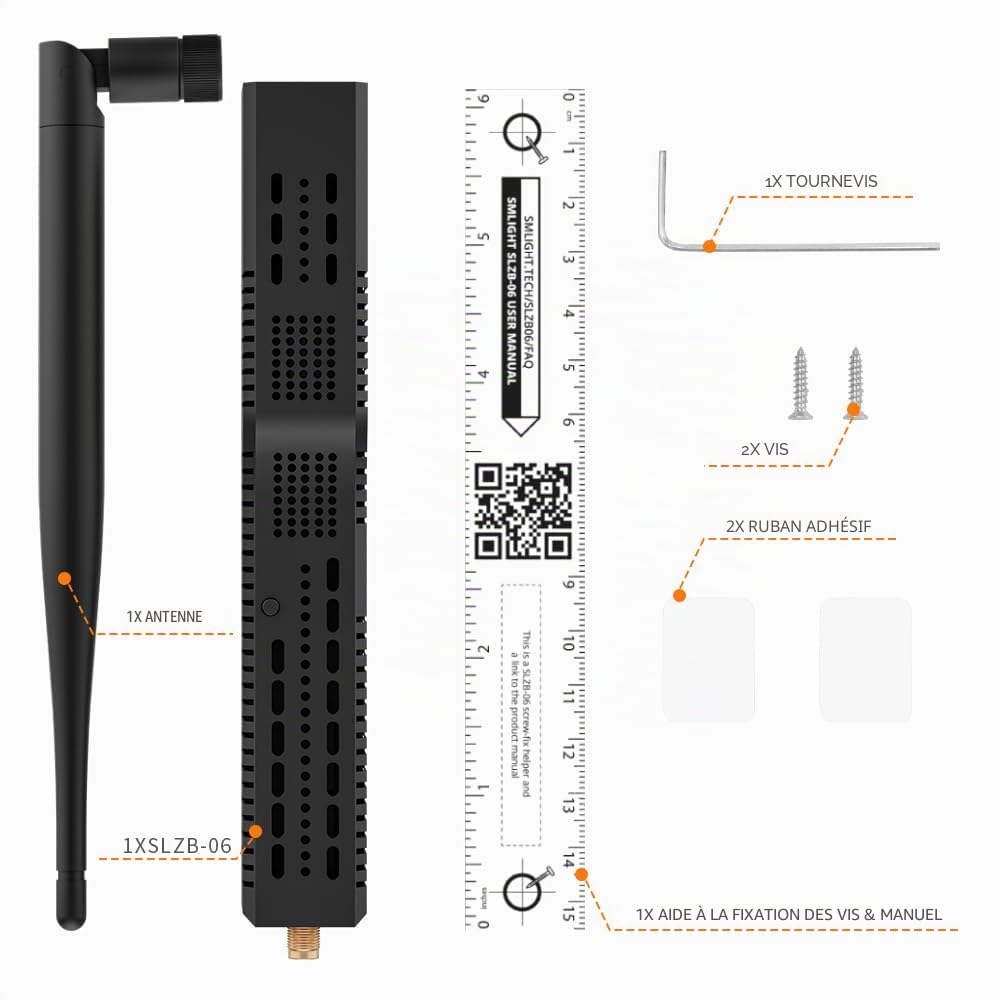 SMLIGHT SLZB-06M – Coordinateur de passerelle Zigbee 3.0 vers Ethernet, USB et WiFi avec PoE, Fonctionne avec Zigbee2MQTT, Home Assistant, ZHA