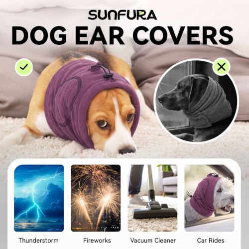 Image of No Shake Ear Wraps for Dogs, Dog Ear Cover with SoundProof Pads
