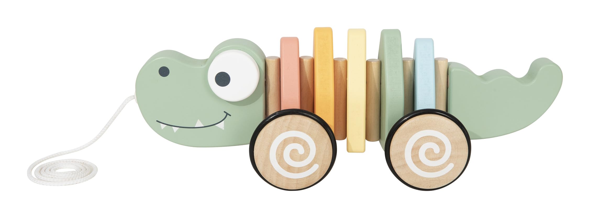 Wooden Pull Along Crocodile, Push Pull Toy, 12 Months+, 28cm Length