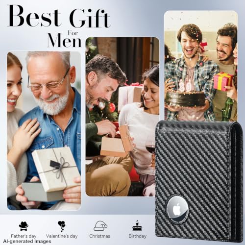 Image of furid Minimalist AirTag Wallet for Men: RFID Front Pocket Card Holder