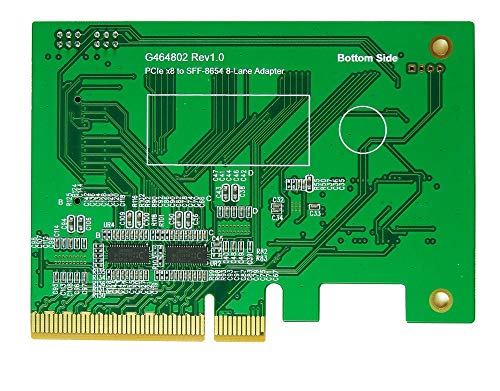 Micro SATA Cables - PCIe x8 Gen4 con ReDriver a SlimSAS 8i miniatura 4