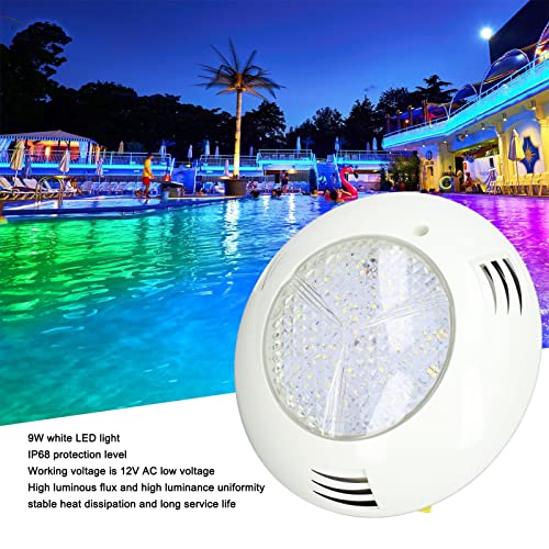 Tefola Lâmpada de piscina, luzes de LED para piscina 9W LED branco AC12V IP68 proteção anti-pressão