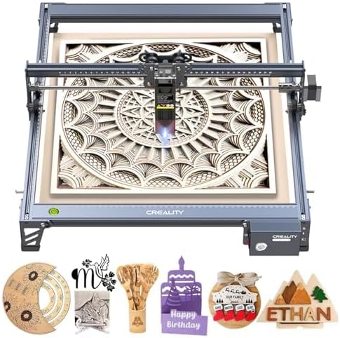 CREALITY FALCON 10W Laser Engraving and Cutter Machine, Laser Engraver for Wood and Metal 0.06 * 0.08mm Ultra-Fine Compressed Spot Cutting Machine for Wood and Metal Leather Acrylic Glass