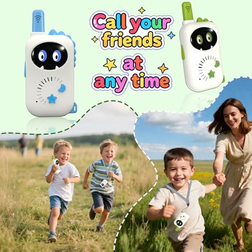 Image of Dinosaur Children's walkie Talkie, a Cartoon mini Designed Exclusive walkie Talkie, Suitable for Boys and Girls for Outdoor Exploration, Camping, Hiking Toys, Christmas, Birthday Gifts