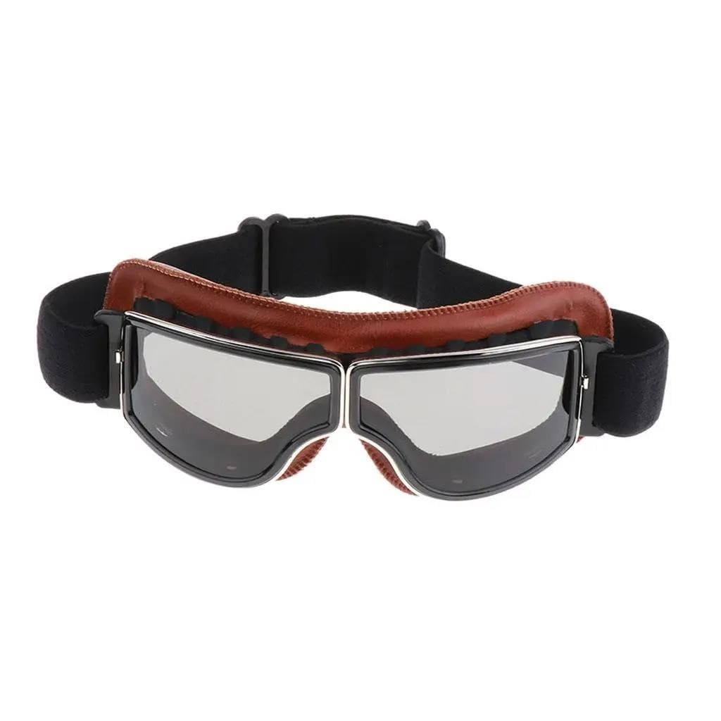 Gogle motocyklowe retro na skuter, okulary ochronne