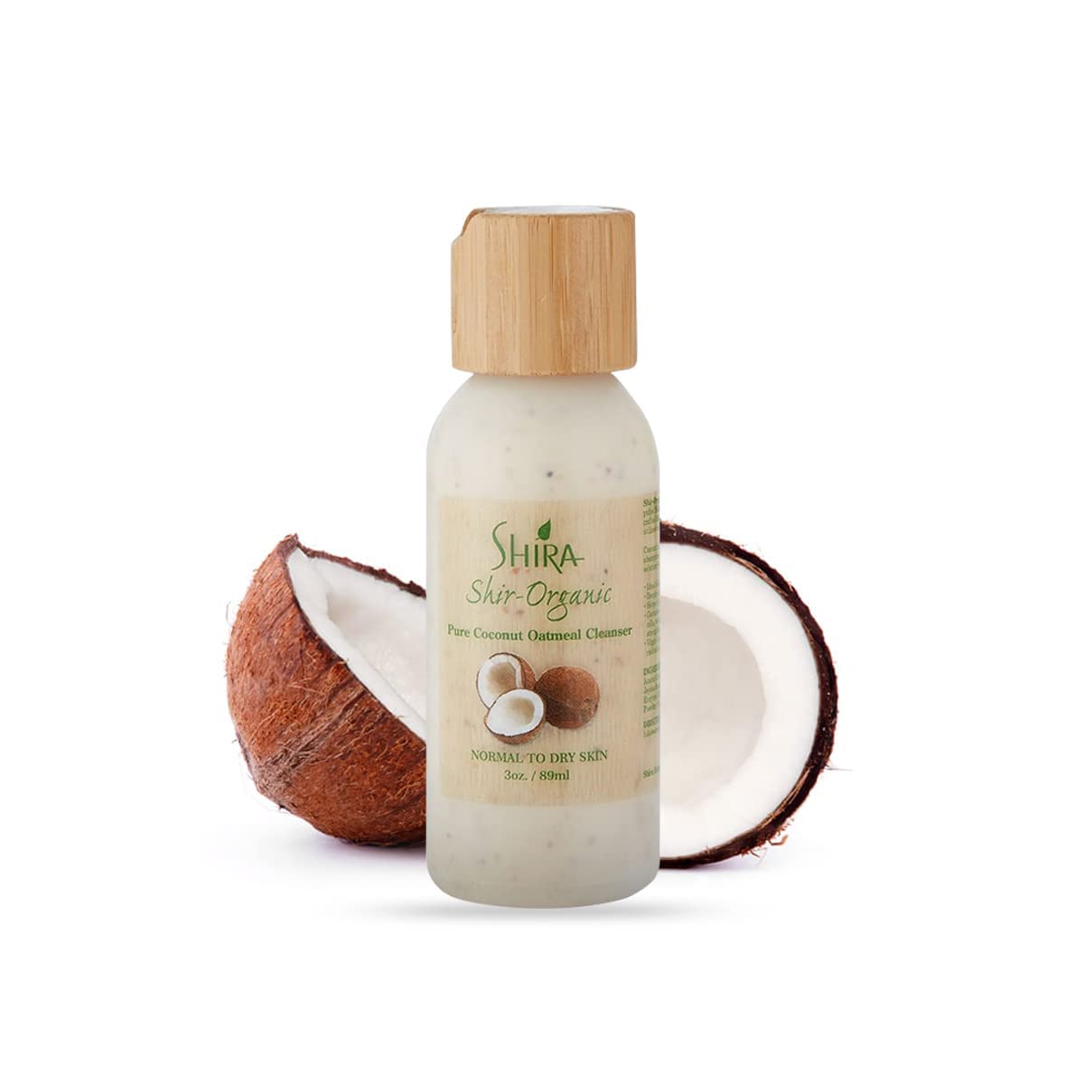 Shira Shir-Organic Pure Coconut Oatmeal Cleanser For Normal To Dry Skin Removes Dead Skin Cells And Provide Nourished Hydrated Soothing Skin.(89ml)