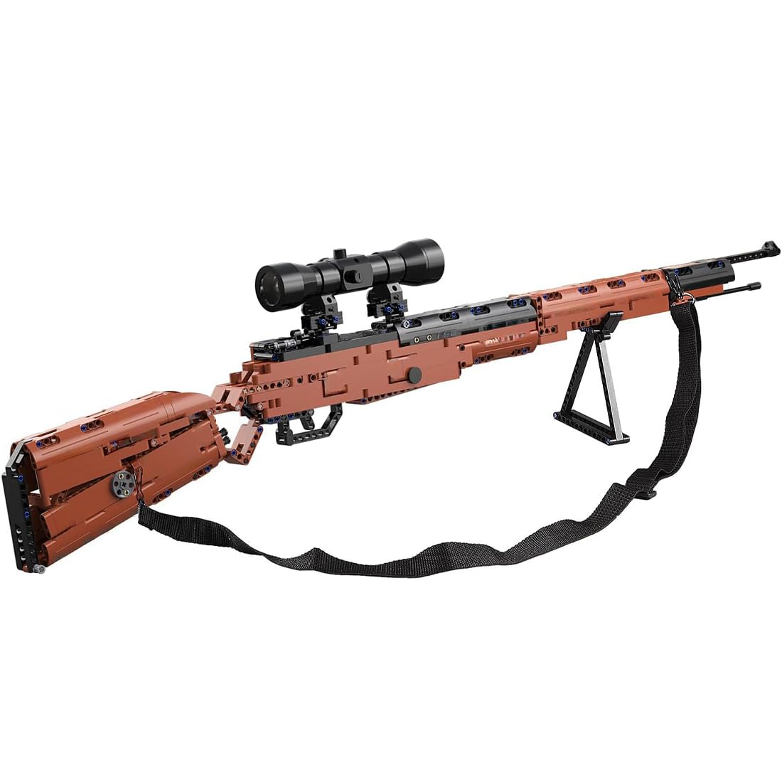 Technik Schießwaffe Bausteine, Technik 98K Scharfschützengewehr Bausatz Modell, 653 Klemmbausteine Gewehr Waffen Bauset Konstruktionspielzeug Kompatibel mit Großen Marken