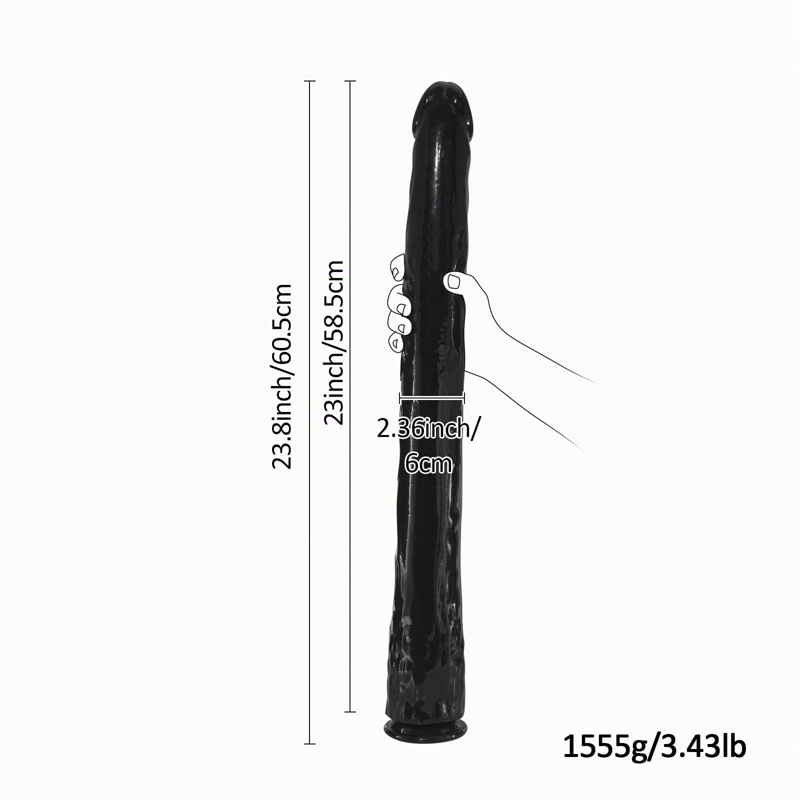 Dildo Realistico Super Lungo 60,5 cm, Dildo Morbido Enorme Grande Spesso Gigante con Ventosa Potente, Dildos Grandi Flessibili Plug Anale Giocattoli Sessuali per Donne Uomini Coppie (L)