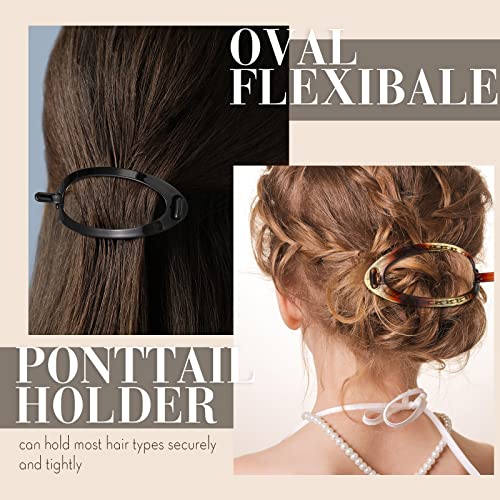 3 Peines para cabello estilo francés ovalados multicolor miniatura 4