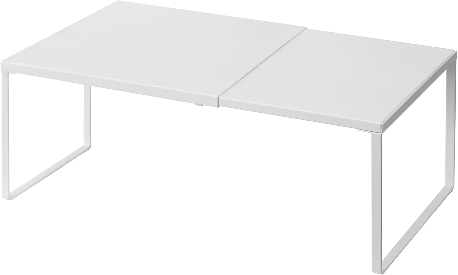 Cabinet Shelf Expandable Organizer Riser Rack for Kitchen Pantry Cupboard Under Sink Countertop Home Organization Extra Storage Space Saver Heavy Duty Metal Edgeless Design White Large White L:14.56-24.6 * W:10 * H:8.46''