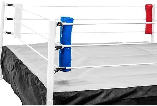 Miniatura 4 de Juego de 4 almohadillas de esquina de anillo de lucha para figuras de acción de lucha rojo, blanco y azul