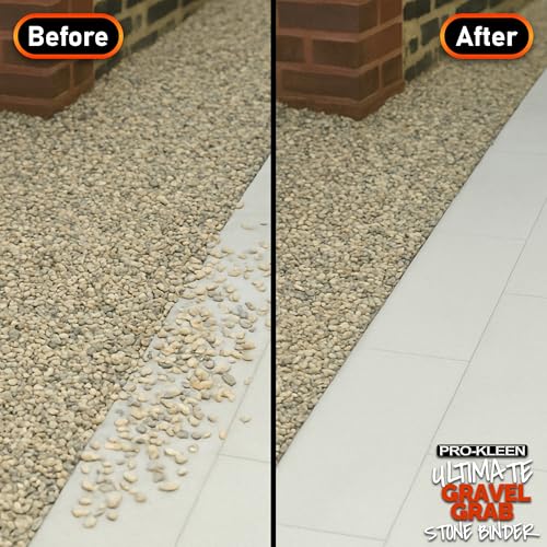 Pro-Kleen Ultimate Gravel Grab 15L (Covers 240 ft2) - Stone Glue Binder Fixing Spray - For Gravel, Slate, Bark & More - Protects for up to 3 Years - Non Toxic, Weather Resistant & Porous Formula - 2