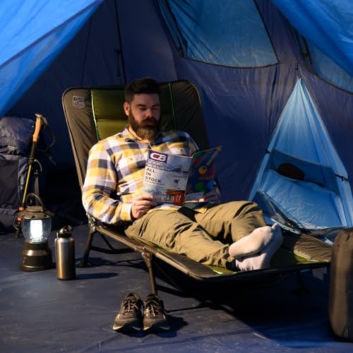 TIMBER-RIDGE-Folding-Camping-Cot-Heavy-Duty-Cot-with-Comfortable-Pad-Portable-Travel-Camp-Cots-for-Home-or-Outdoor-Supports-300-LBS-Green