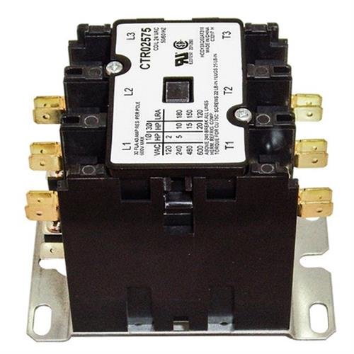OEM Service First Contactor - CTR02575 / CTR-2575-30 Amp / 3-Pole / 24V Coil by Trane