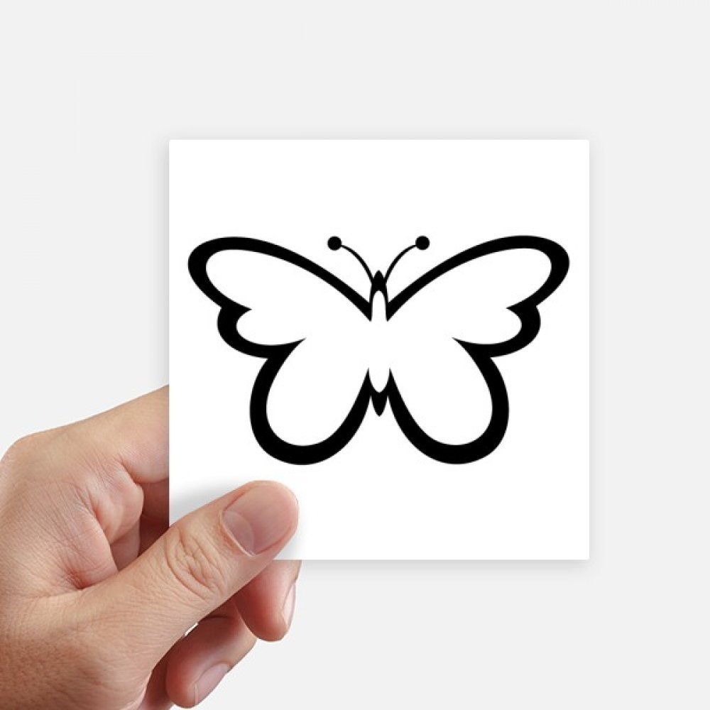 Sticker papillon noir 10cm imperméable pour décoration durable de valise et moto